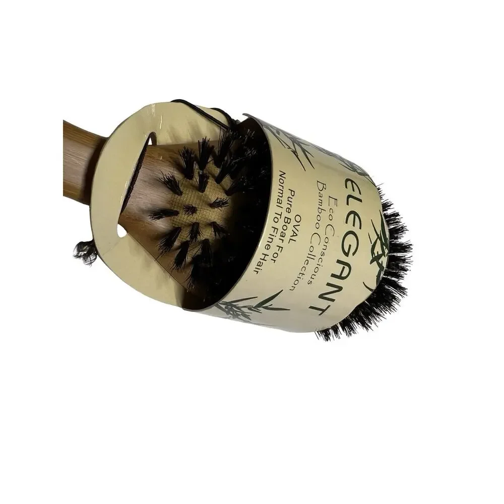 Elegant Eco Conscious Bamboo Oval Pure Boar for Normal to Fine Hair Brush